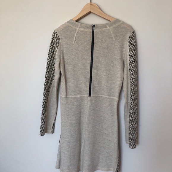 W118 by Walter Baker black and off-white geometric fit and flare dress - Picture 3 of 7